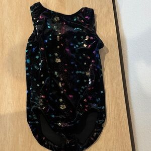 Motionwear Black Multicolor Kids Leotard